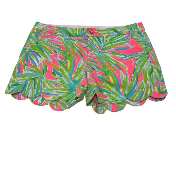 Lilly Pulitzer The Buttercup 5" Tiki Pink Royal Lime Shorts, 10 - Picture 2 of 11